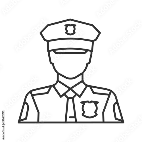 Policeman linear icon