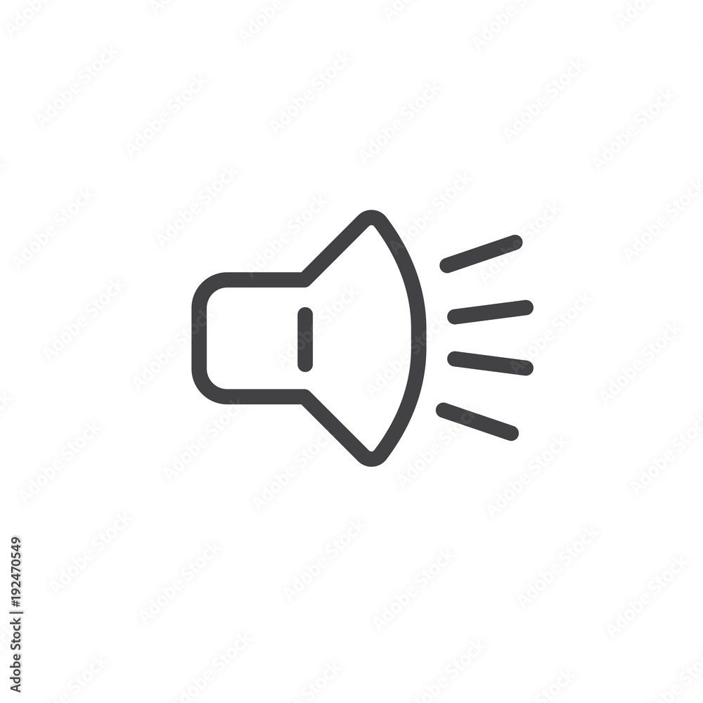 Sound and speak icon with soundwave forms emanating out from the center Sound and speak icon with soundwave forms emanating out from the center