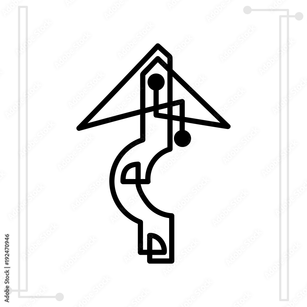 Arrow symbol created by a straight line continuous arrow Arrow symbol created by a straight line continuous arrow