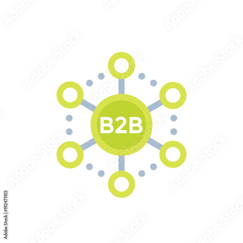 b2b commerce, sales vector icon