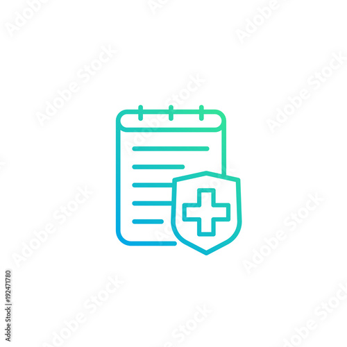 health insurance line icon