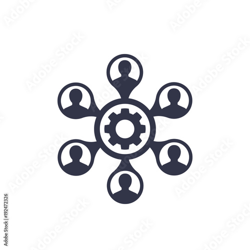 outsourcing, cooperation icon