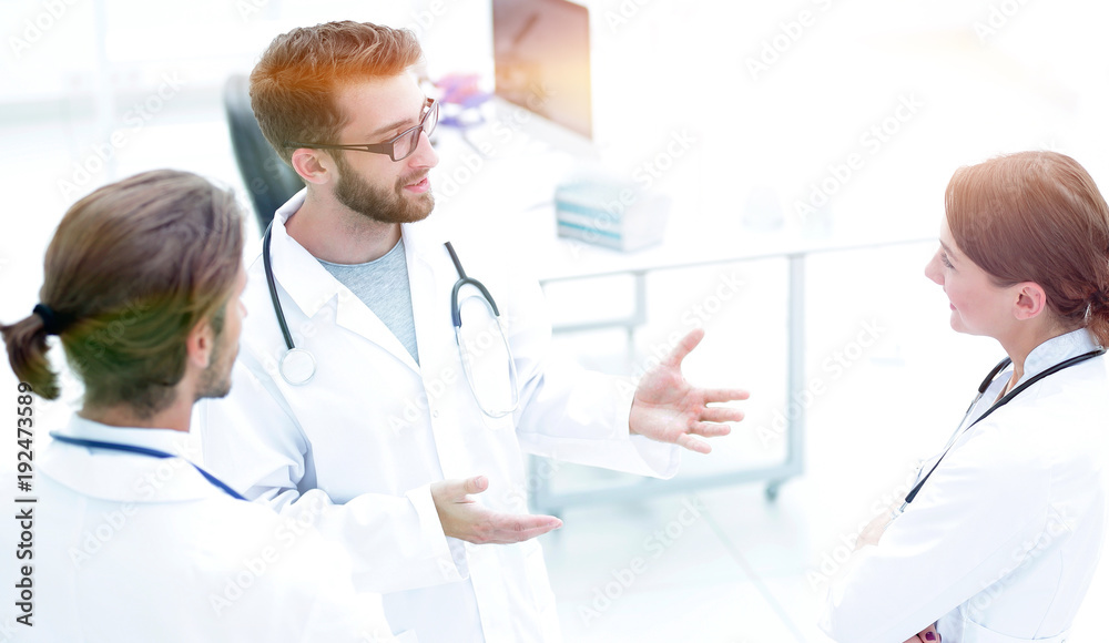 Group of doctors talking Group of doctors talking