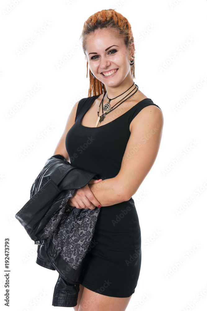 Portrait of a young woman with dreadlocks Portrait of a young woman with dreadlocks