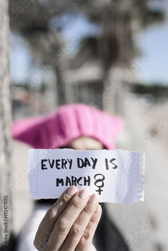 woman and the text every day is march 8 photo