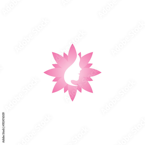 Spa aesthetic logo design template vector