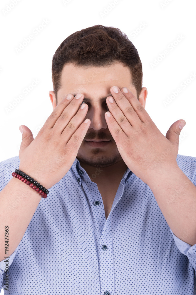 hands on eyes hands on eyes