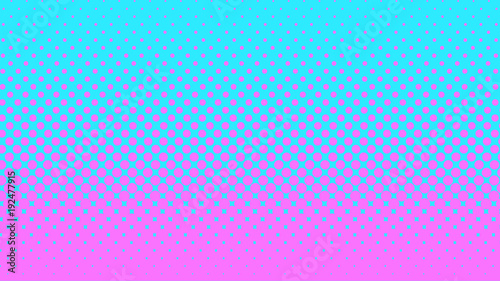 Halftone gradient pattern vertical vector illustration. Blue pink dotted halftone texture. Pop Art blue pink halftone Background. Background of Art. Seamlessly Repeatable. AI10