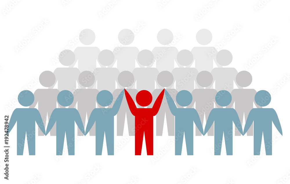 teamwork and leadership icon on white, stock vector illustration teamwork and leadership icon on white, stock vector illustration