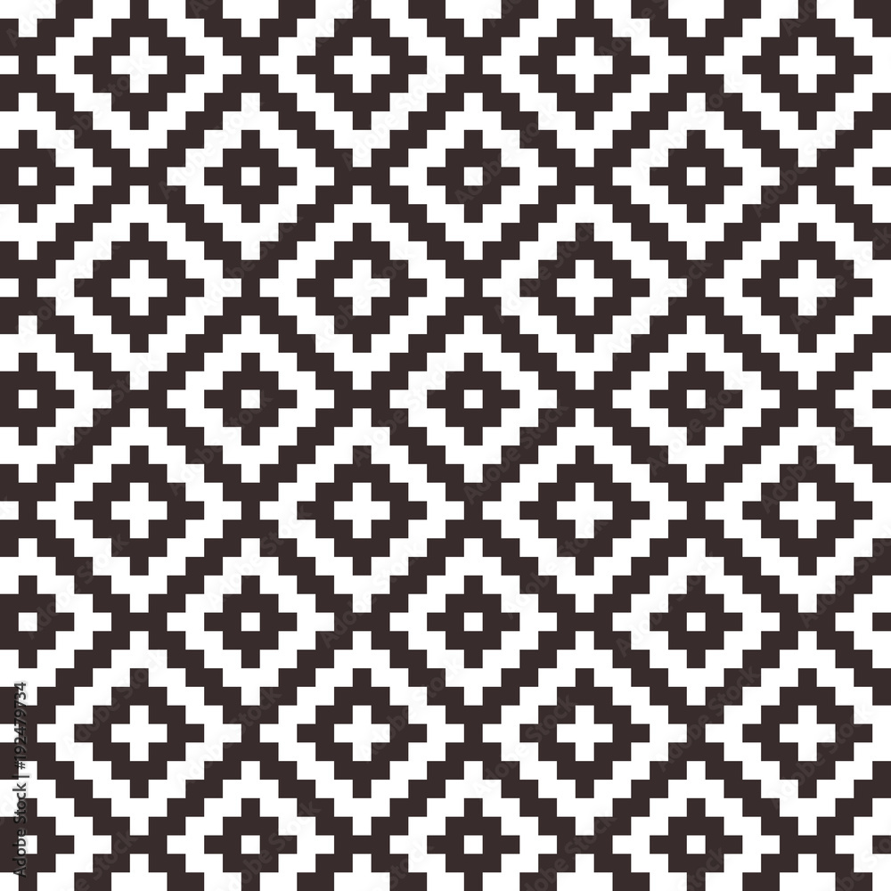 Black and white geometric texture. Seamless pattern. Vector illustration. Black and white geometric texture. Seamless pattern. Vector illustration.