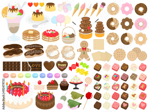 スイーツのイラストセット