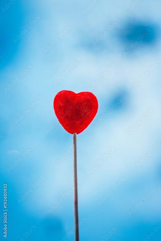 heart on stick against the sky heart on stick against the sky