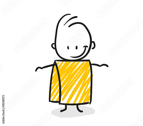 Strichfiguren / Strichmännchen: Werbung, Maskottchen, Verkäufer. (Nr. 195)