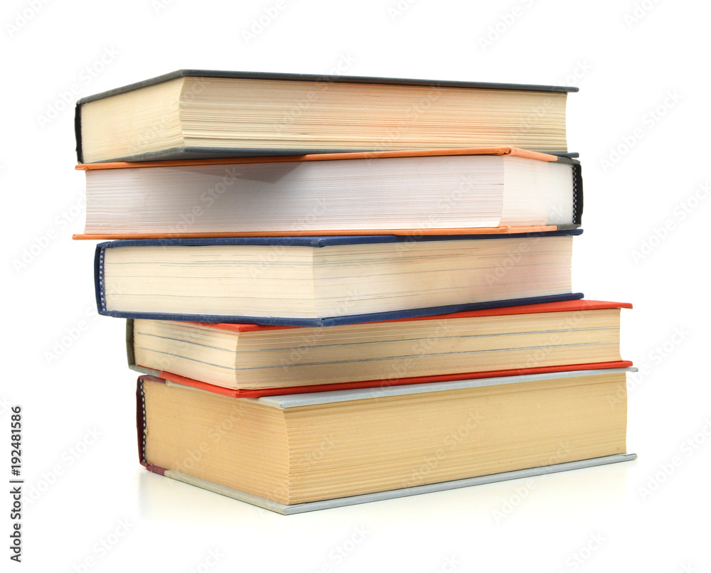Stack of books isolated on white background Stack of books isolated on white background