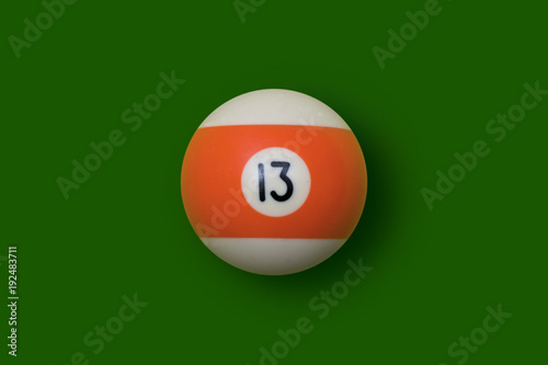 Pool ball on the table