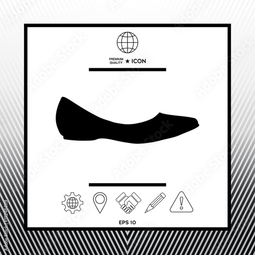 Ballerina flats - women shoe, the silhouette