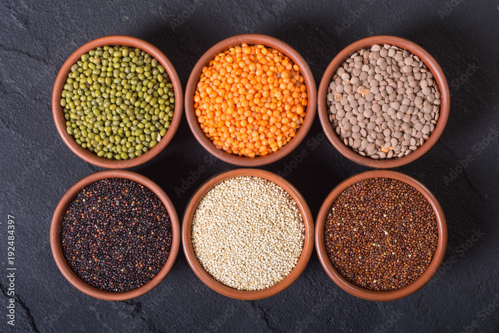 Cereals and beans in bowl Cereals and beans in bowl