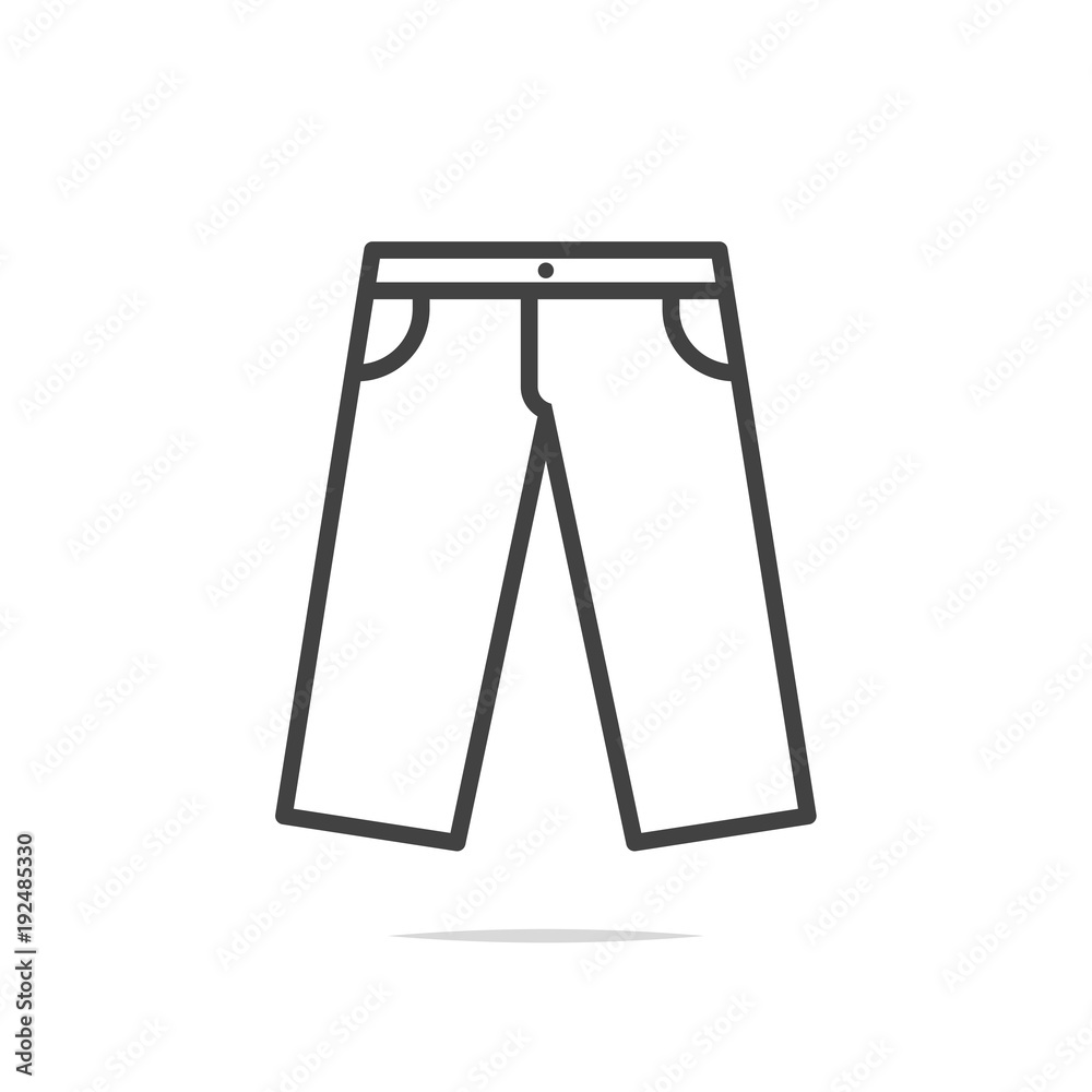Pants icon vector isolated Pants icon vector isolated