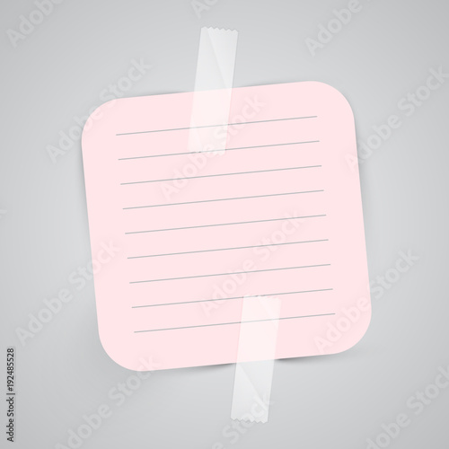 Paper notes with sellotape, vector.