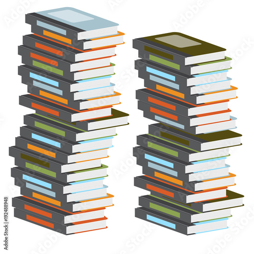 Colorful books, vector.