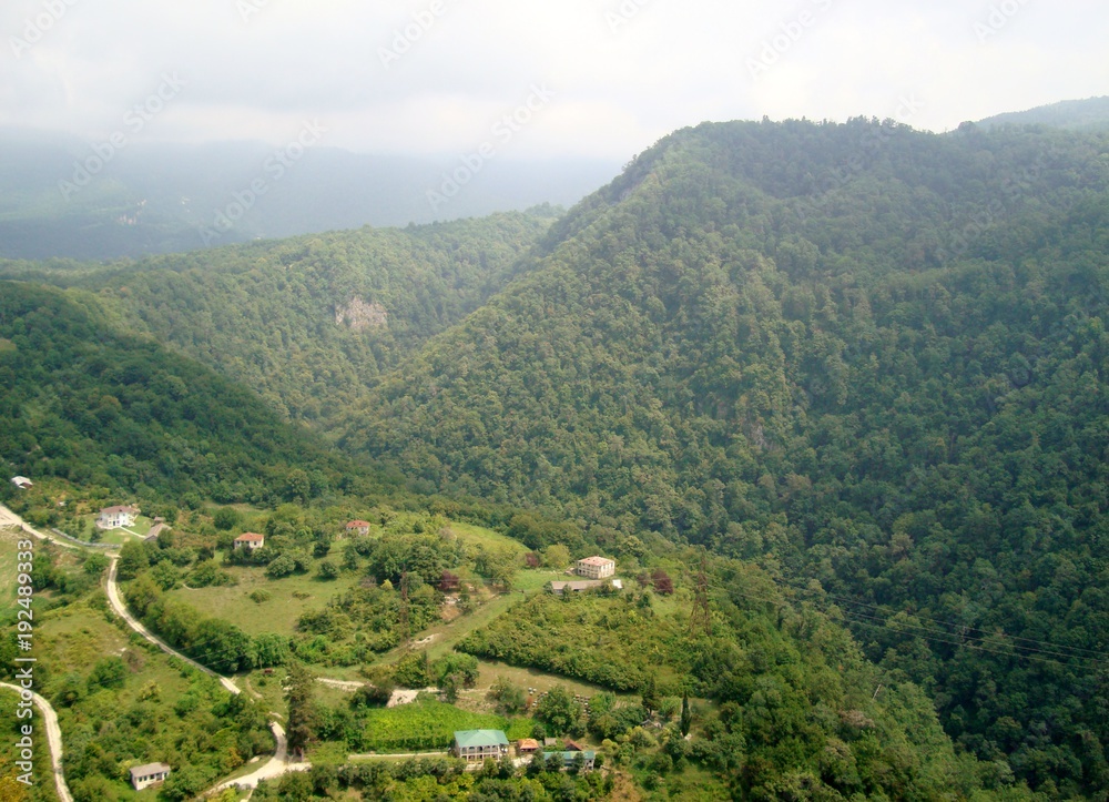  Abkhazia.New Athos. Mountain. View from above.