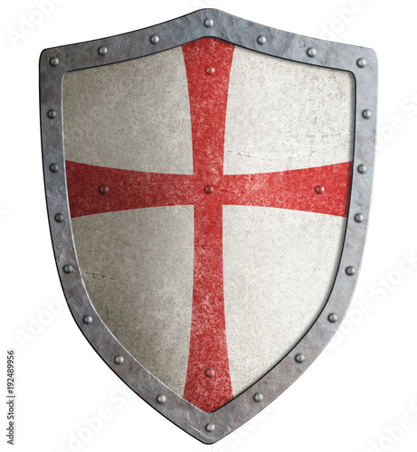 Metal shield of medieval te...
