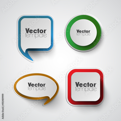 Colorful vector template set.