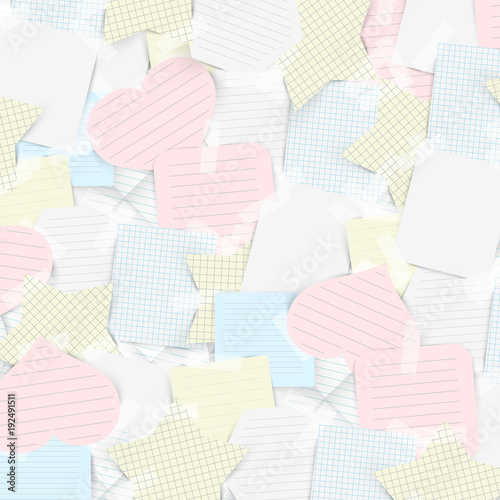 Paper labels with sellotape, vector.