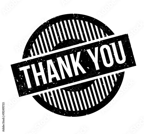 Thank You rubber stamp. Grunge design with dust scratches. Effects can be easily removed for a clean, crisp look. Color is easily changed.