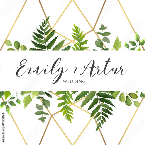 Beautiful Vector Wedding floral invitation, invite, save the date card  desig...