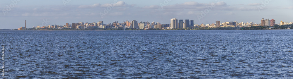 Panorama and cityview with Gasometro and Guaiba Lake, Porto Alegre Panorama and cityview with Gasometro and Guaiba Lake, Porto Alegre