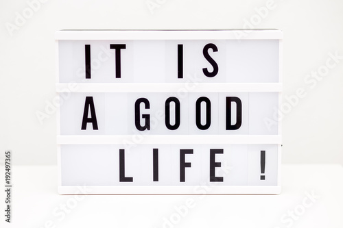it is a good life text