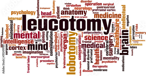 Leucotomy word cloud