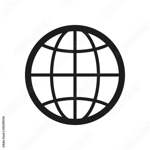 globe  planet. simple silhouette