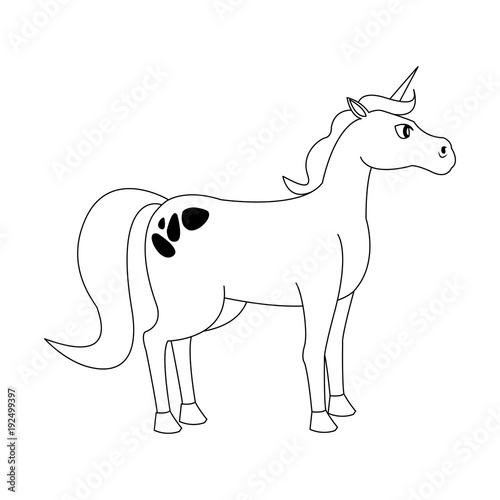 Pony fantastic horse cartoon icon vector illustration graphic design