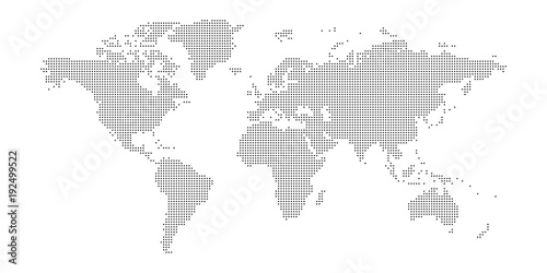 Vector dotted world map. © pyty