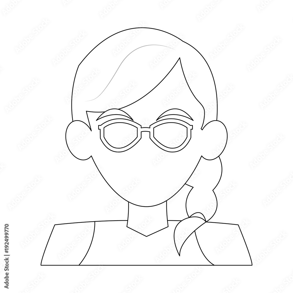 Woman faceless cartoon icon vector illustration graphic design Woman faceless cartoon icon vector illustration graphic design