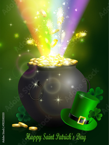 St. Patrick s Day symbol green pot