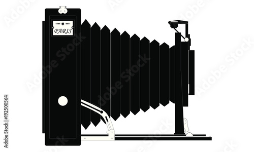 vector camara fuelle antigua de perfil