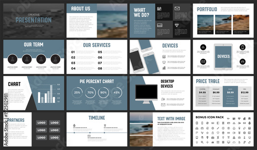 Modern Minimalist Gray Presentation Template. You can use it presentation, flyer and leaflet, corporate report, marketing, pitch, annual report, catalog.