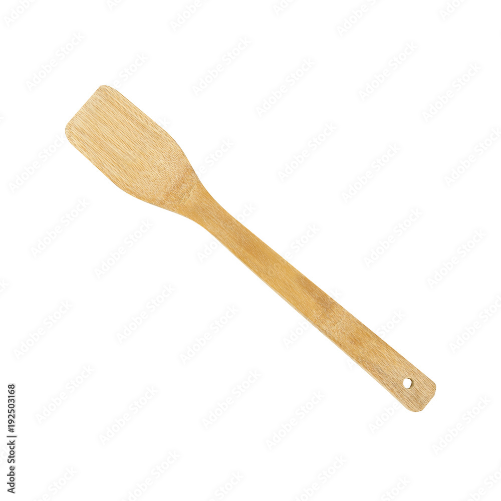 spoon Bamboo handmade isolated on white background spoon Bamboo handmade isolated on white background