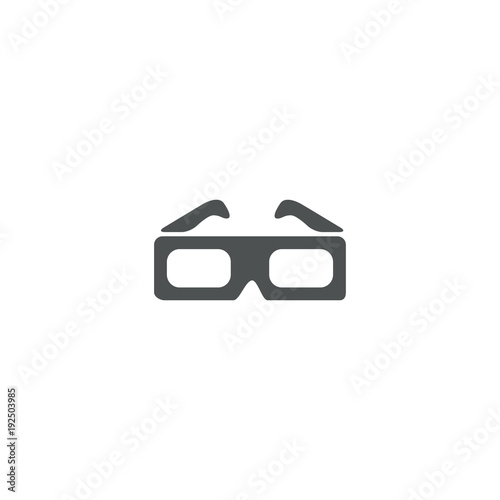 3D glasses icon. sign design
