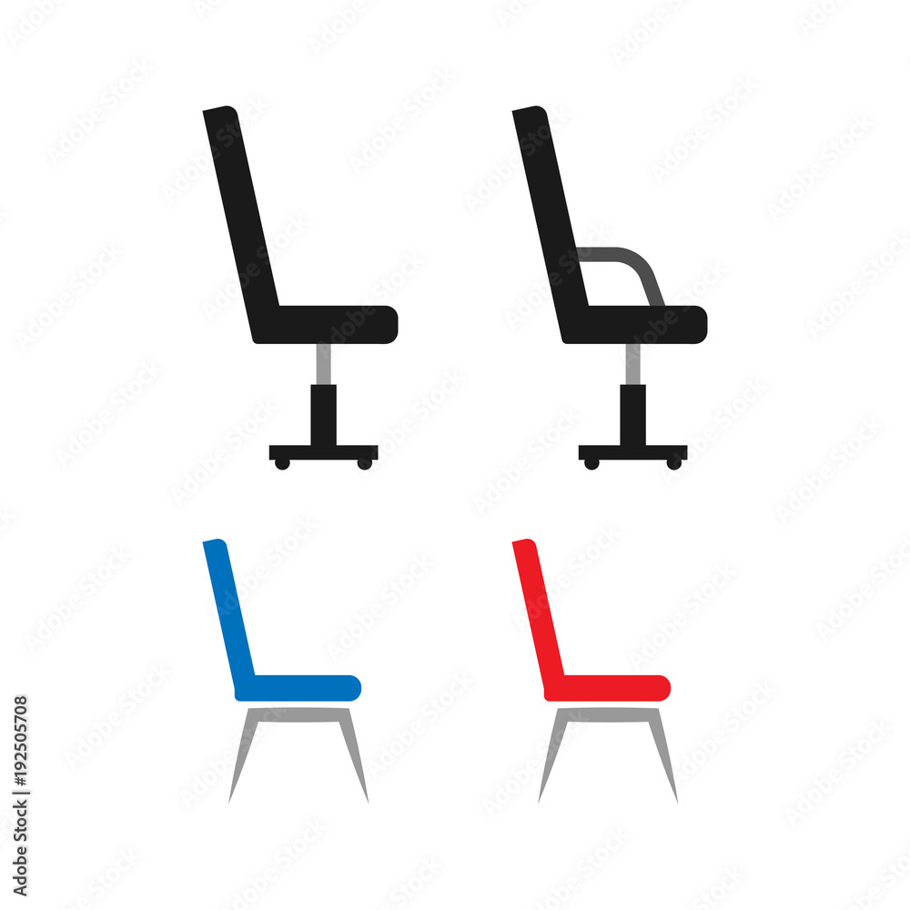 Collection of chair template vector Collection of chair template vector