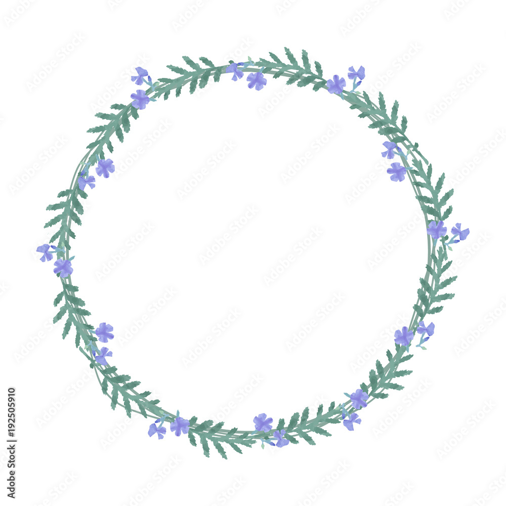 Vector minimal floral wreath with flowers EPS10 Vector minimal floral wreath with flowers EPS10