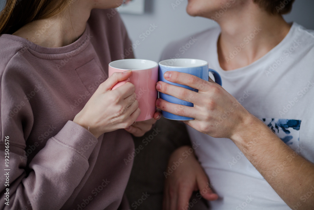 Having coffee they are discussing ther relationships. A kiss is close. Having coffee they are discussing ther relationships. A kiss is close.