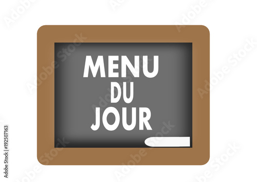 menu du jour sur ardoise