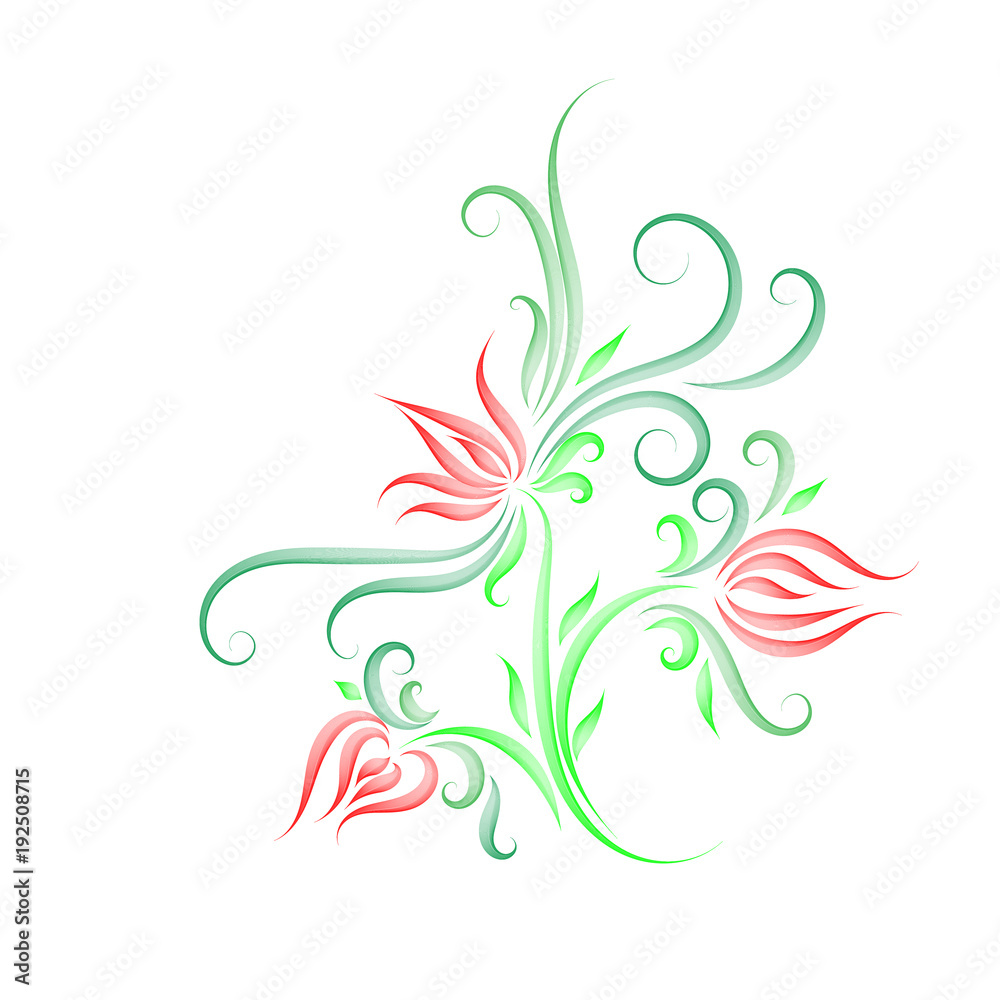 Beautiful pattern of flowers and leaves Beautiful pattern of flowers and leaves