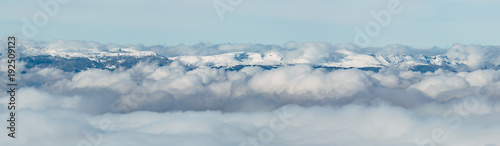 The Jura mountain emerging from the winter fog. © fcerez