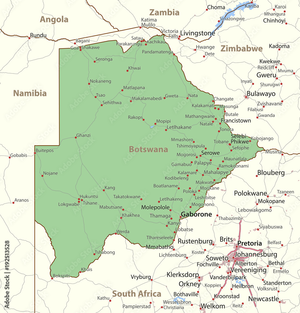 Botswana-World-Countries-VectorMap-A