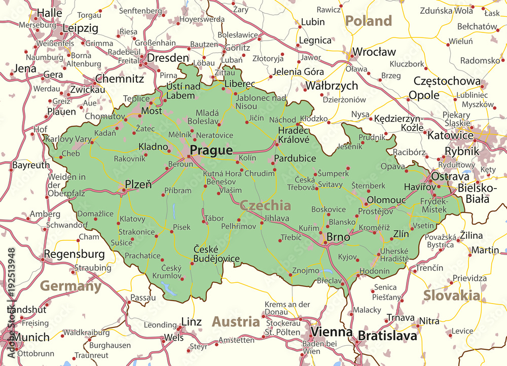Czechia-World-Countries-VectorMap-A